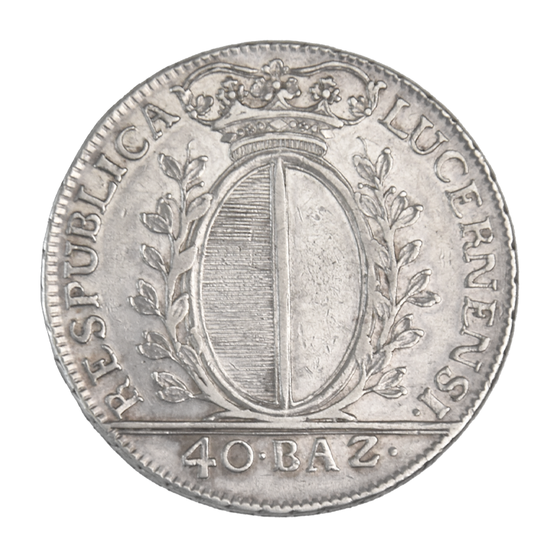 Schweiz Kanton Luzern 40 Batzen Neutaler (Ag) 1796
