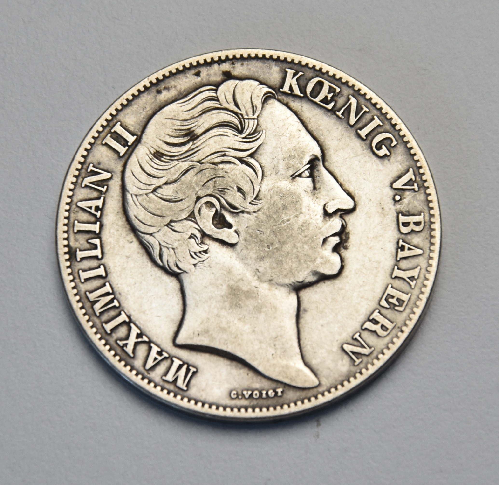 Deutschland Bayern 2 Gulden (Madonna Column) 1855 Maximilian II (1848 - 1864)