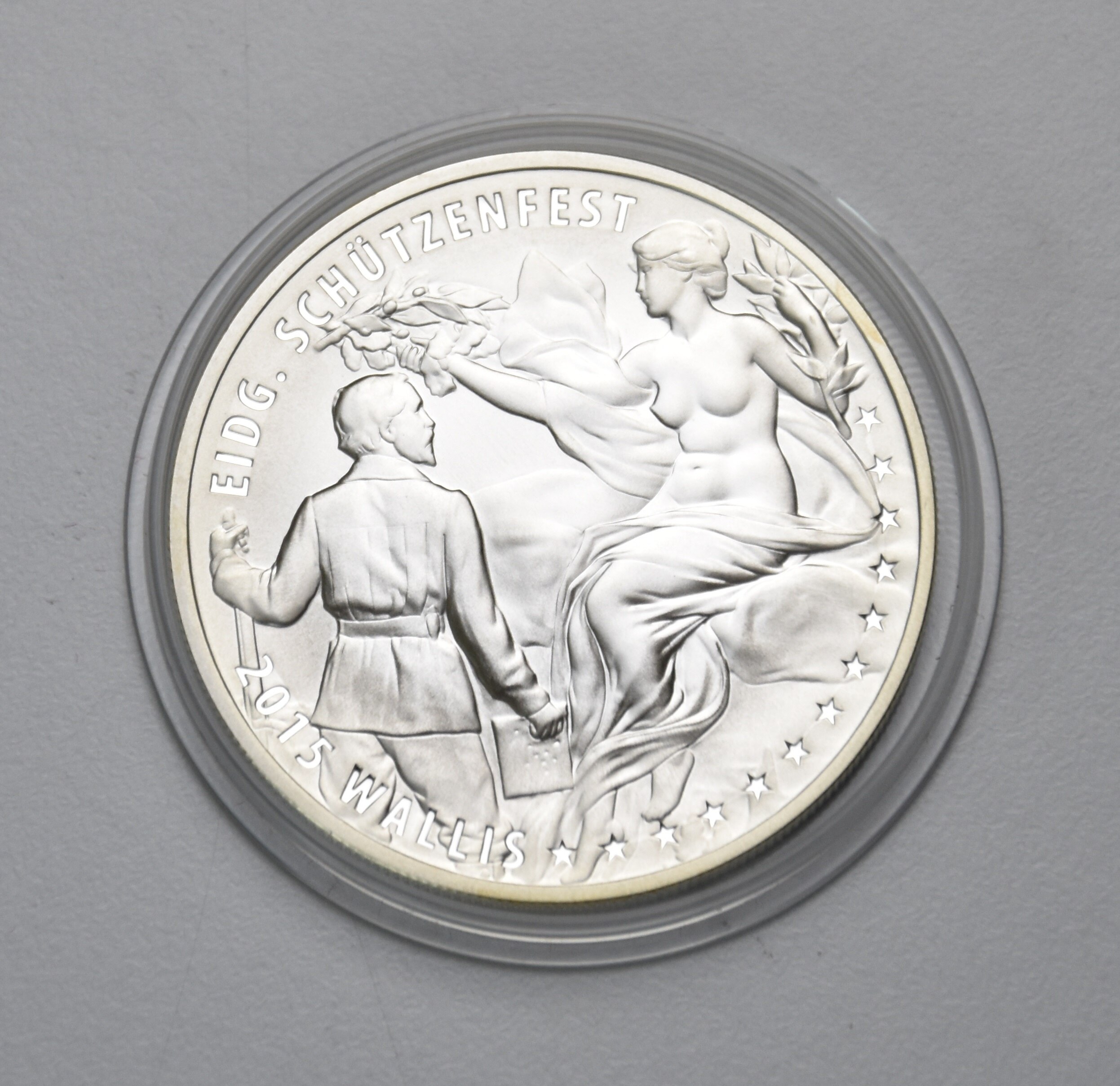 Schweiz Schützentaler 50 Franken 2015 Wallis