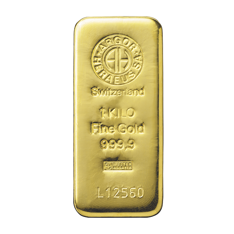 Goldbarren - 1 kg .9999 ARGOR-HERAEUS (KEIN POSTVERSAND)