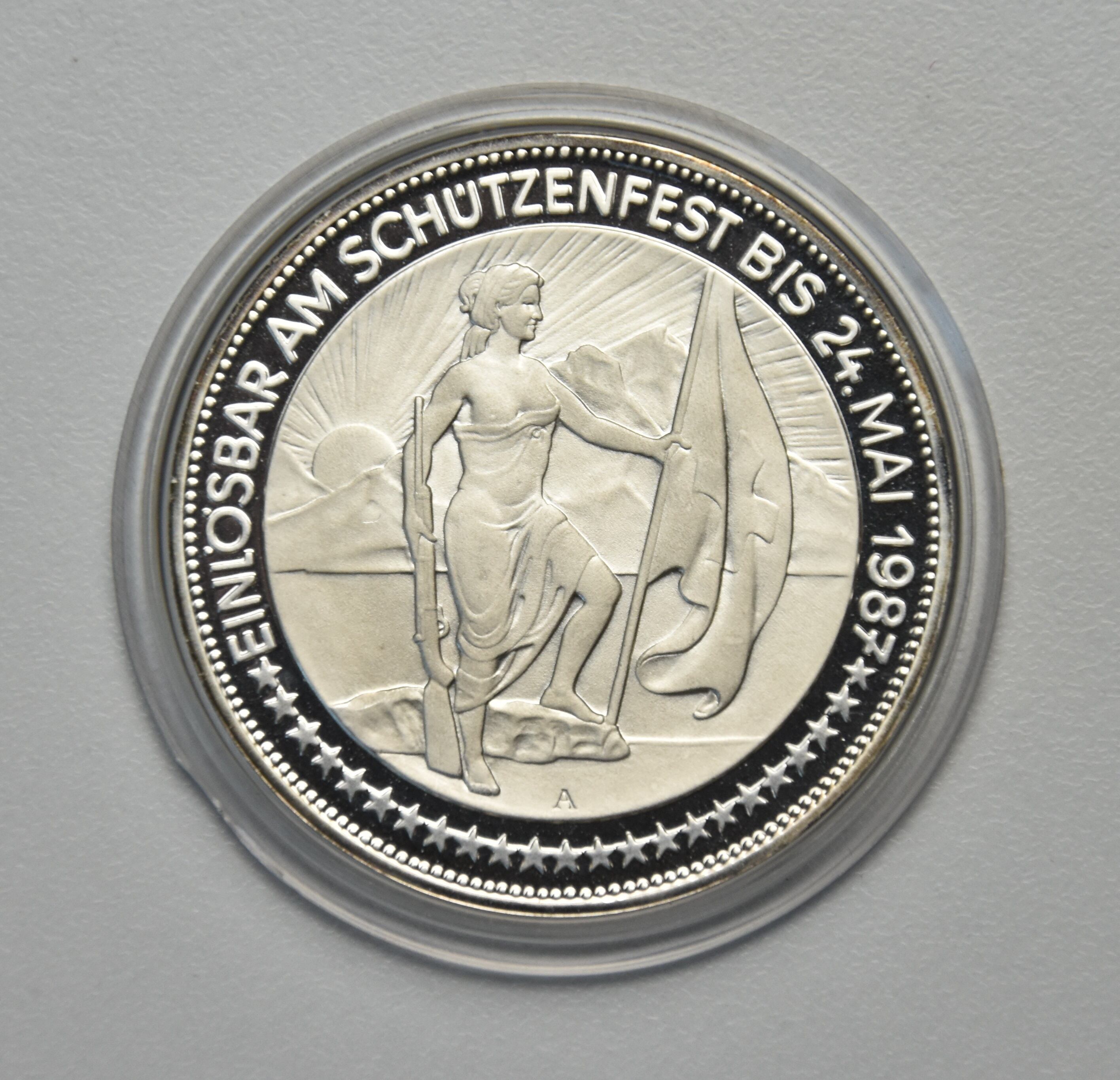 Schweiz Schützentaler 50 Franken 1987 Glarus