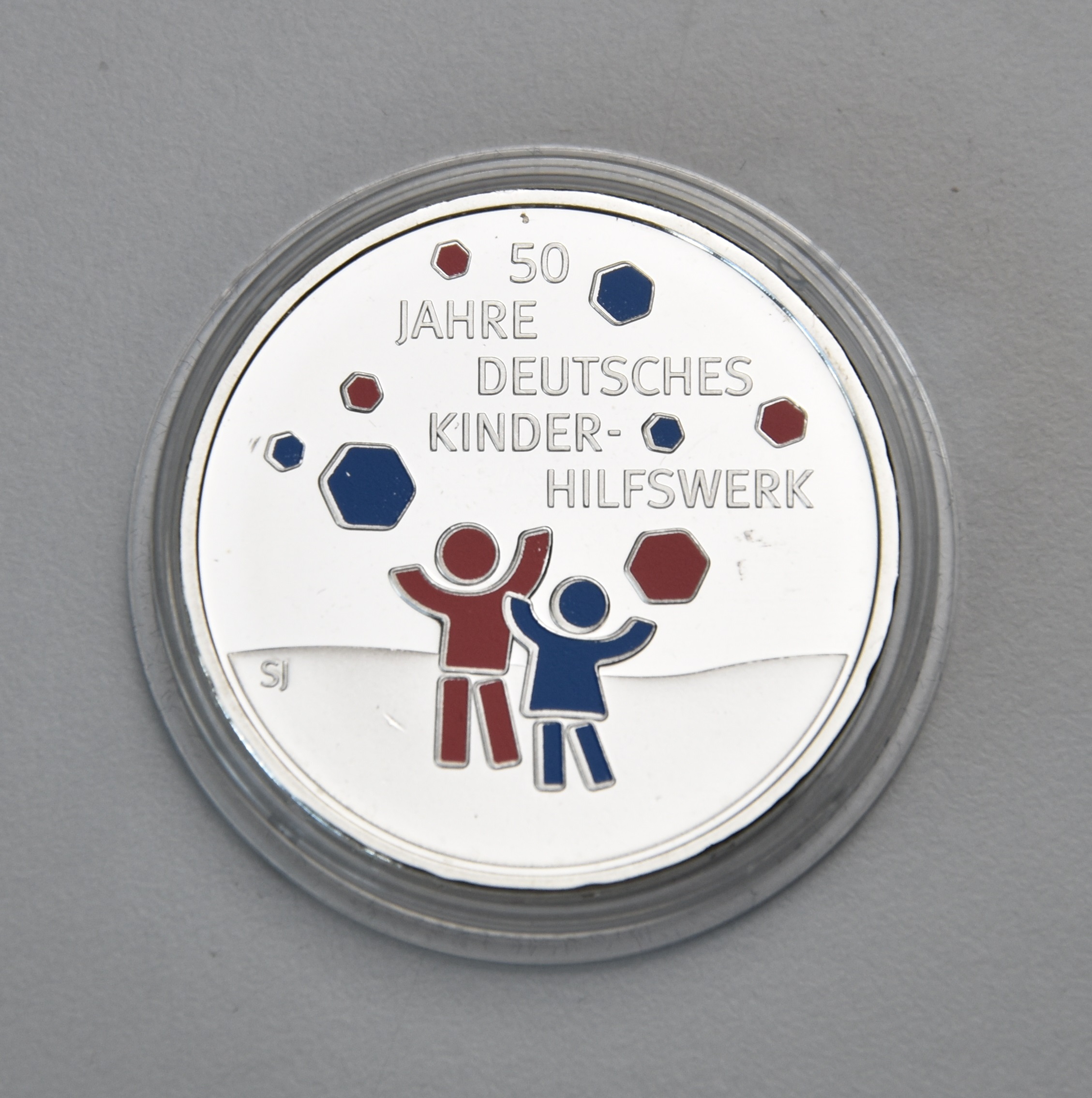 Deutschland 20 Euro 2022 Gedenkmünze (Stempelglanz) 50 Jahre Deutsches Kinder-Hilfswerk (koloriert)