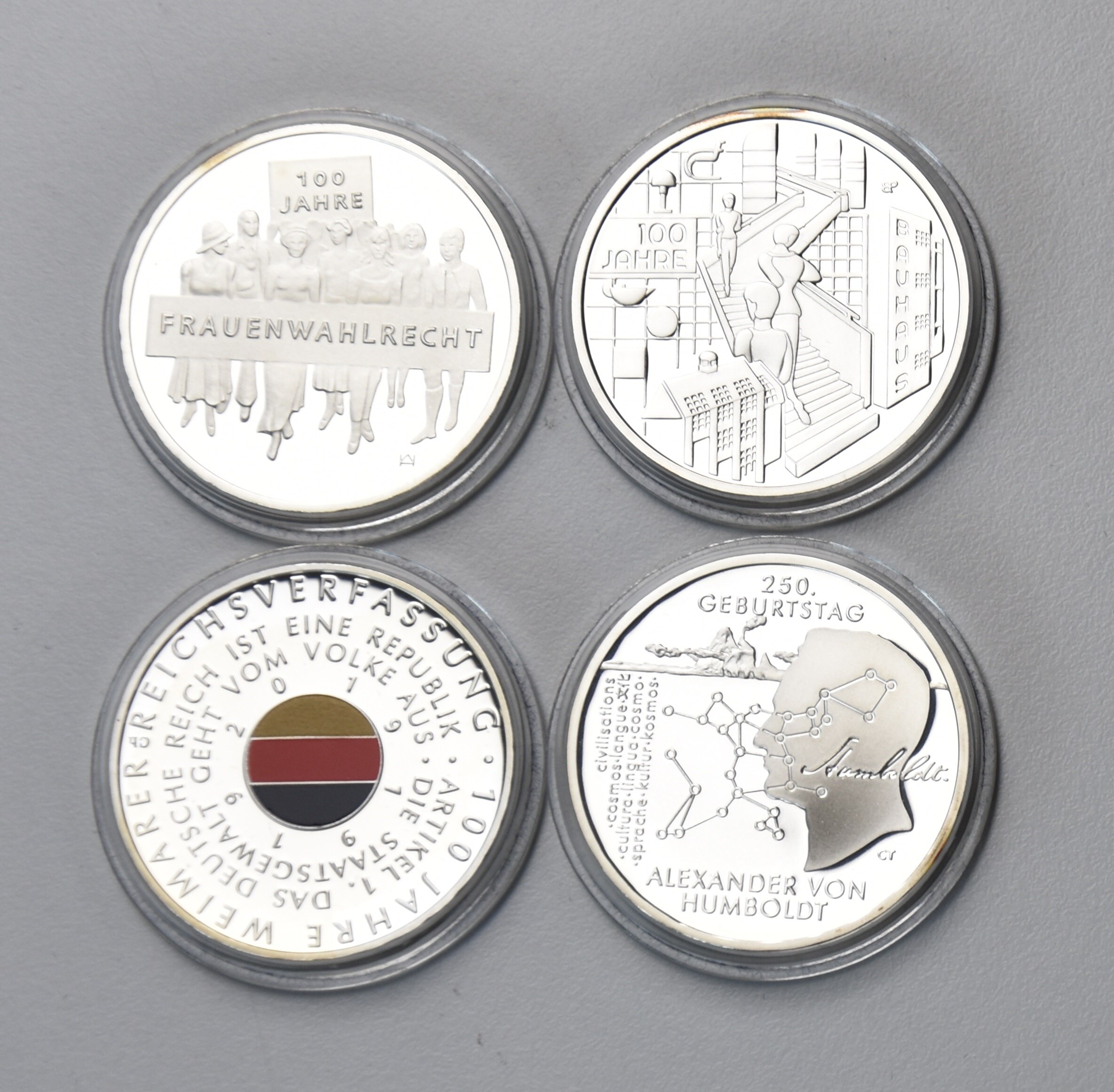Deutschland 4 x 20 Euro 2019 Gedenkmünzen (Spiegelglanz)
