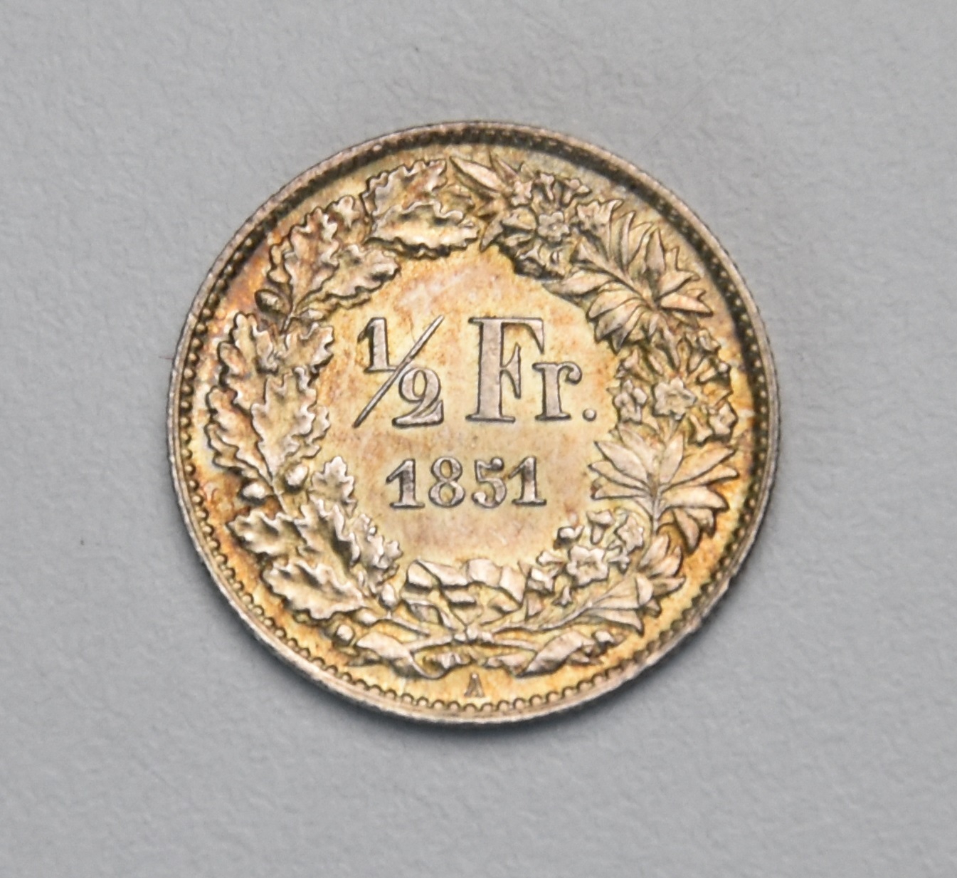 Schweiz 1/2 Franken - 1851 A (sitzende Helvetia)