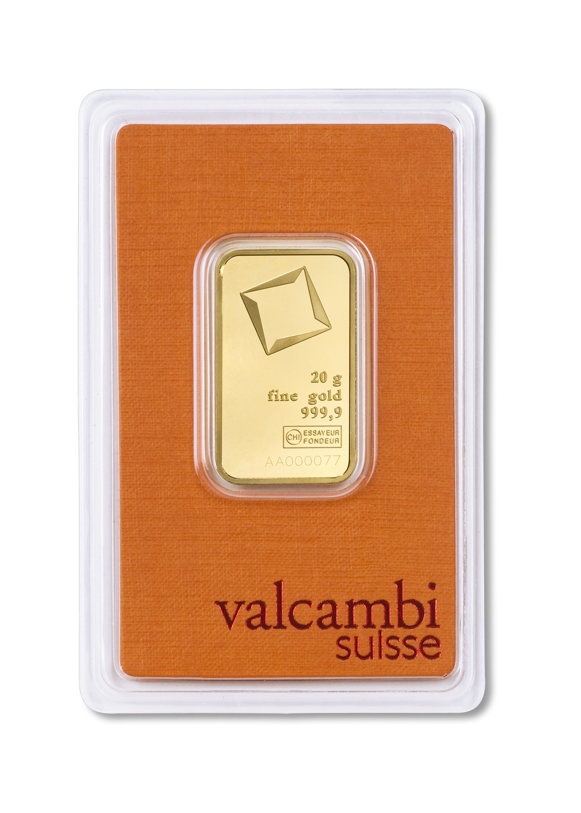 Goldbarren - 20 g .9999 VALCAMBI