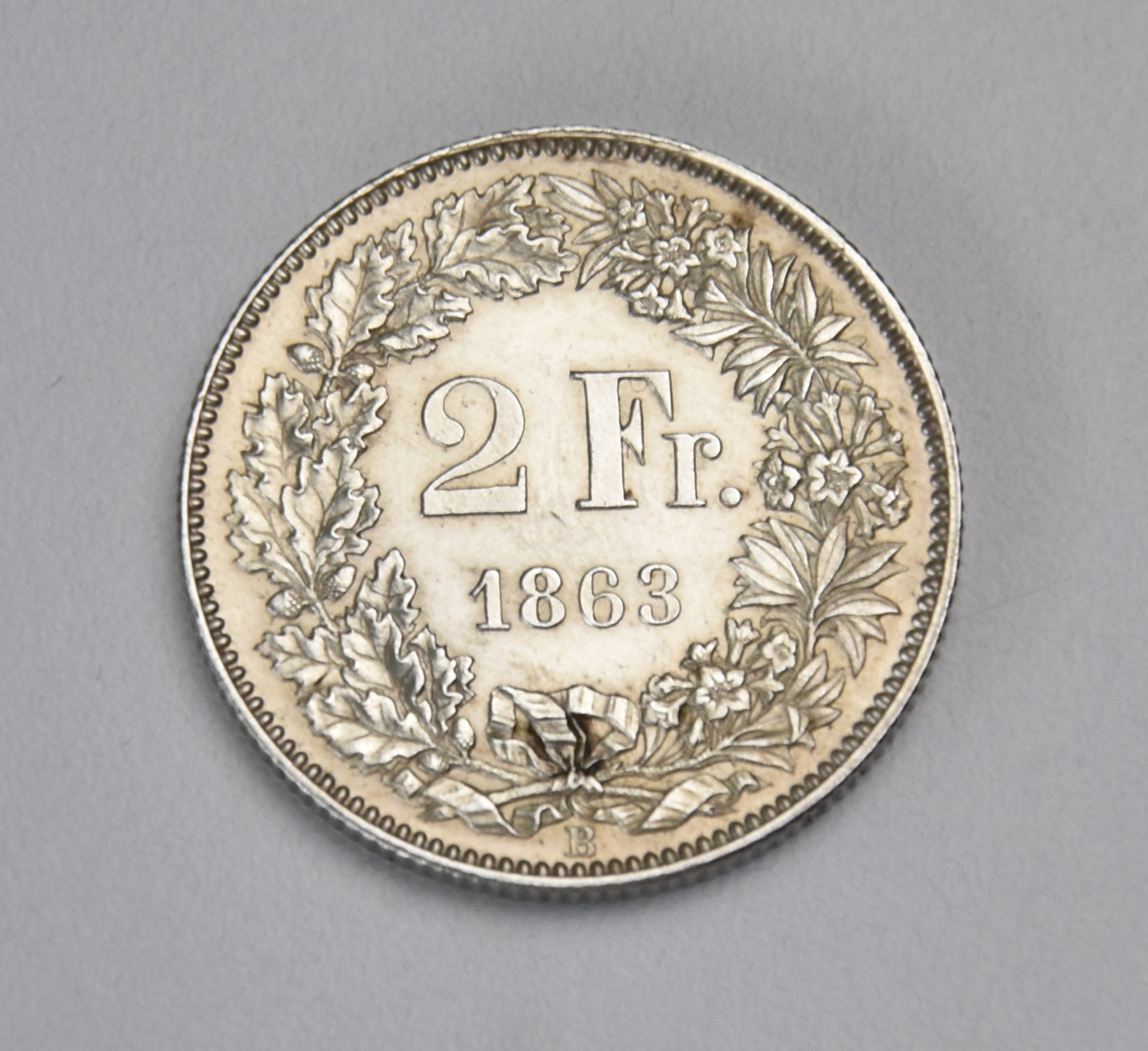 Schweiz 2 Franken - 1863 B (sitzende Helvetia)