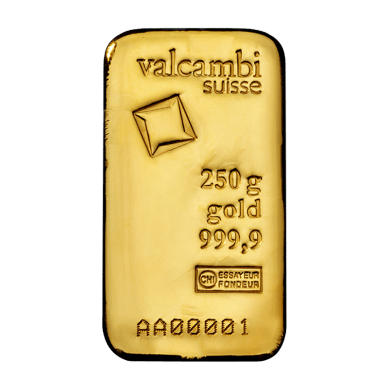 Goldbarren - 250 g .9999 VALCAMBI (KEIN POSTVERSAND)