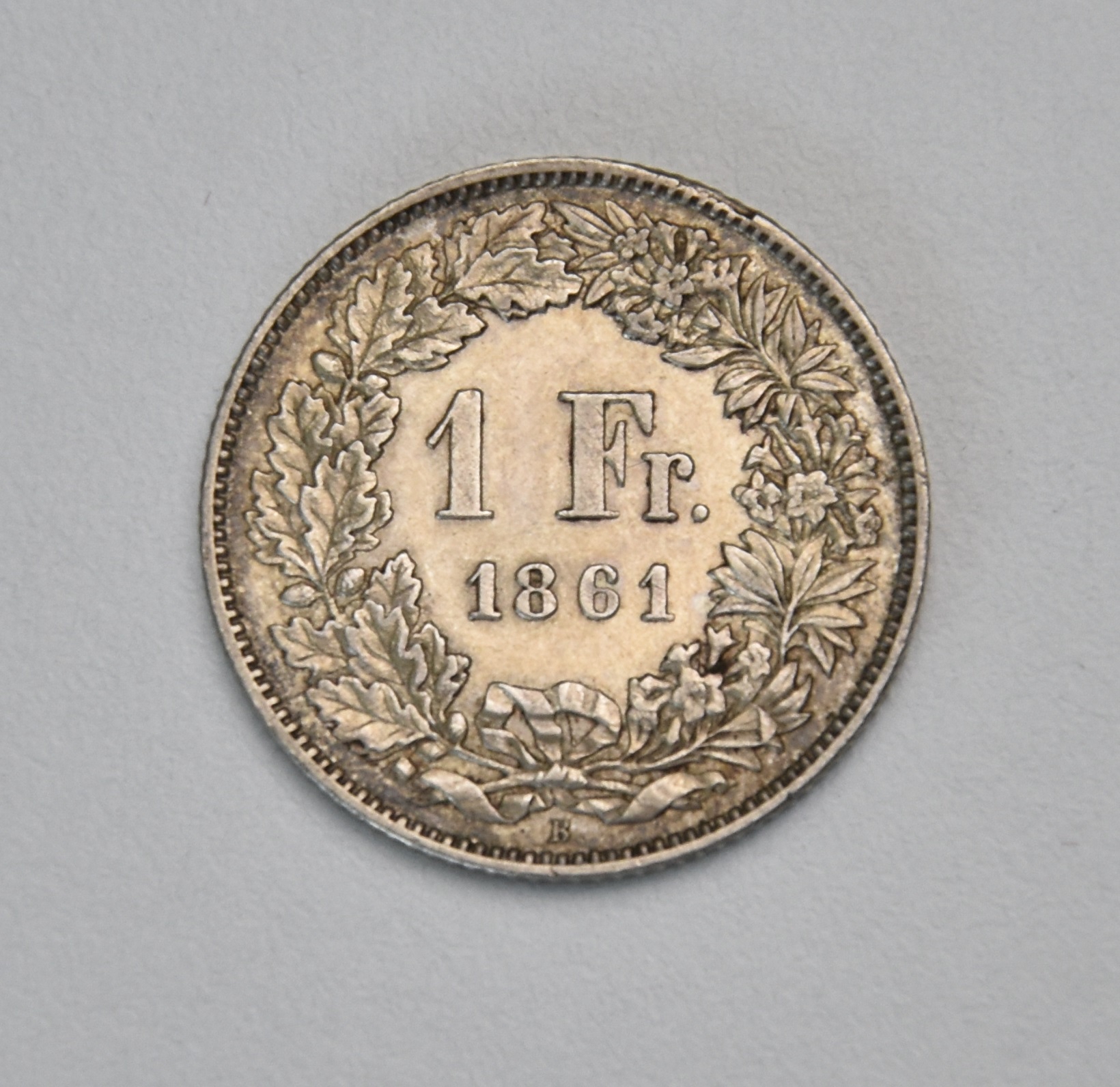 Schweiz 1 Franken - 1861 B (sitzende Helvetia)