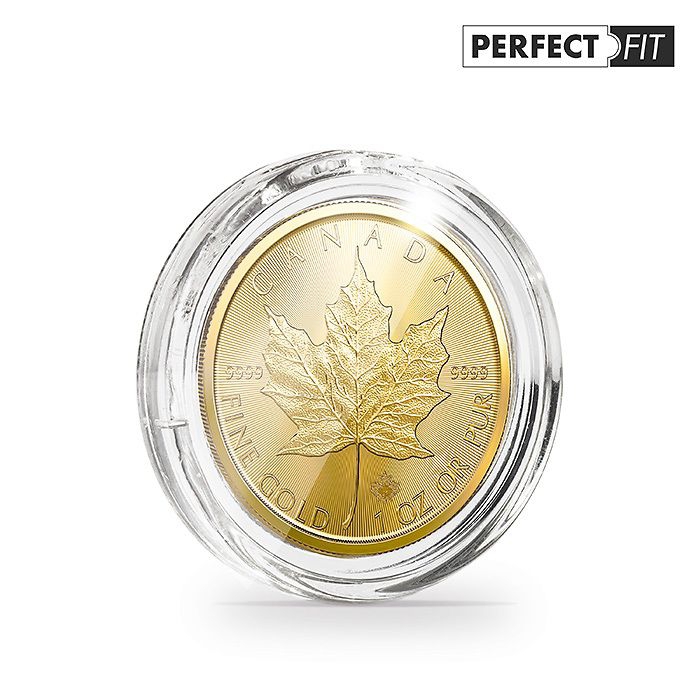 Münzkapsel Ø 30 mm für 1 Oz. Kanada Maple Leaf Gold