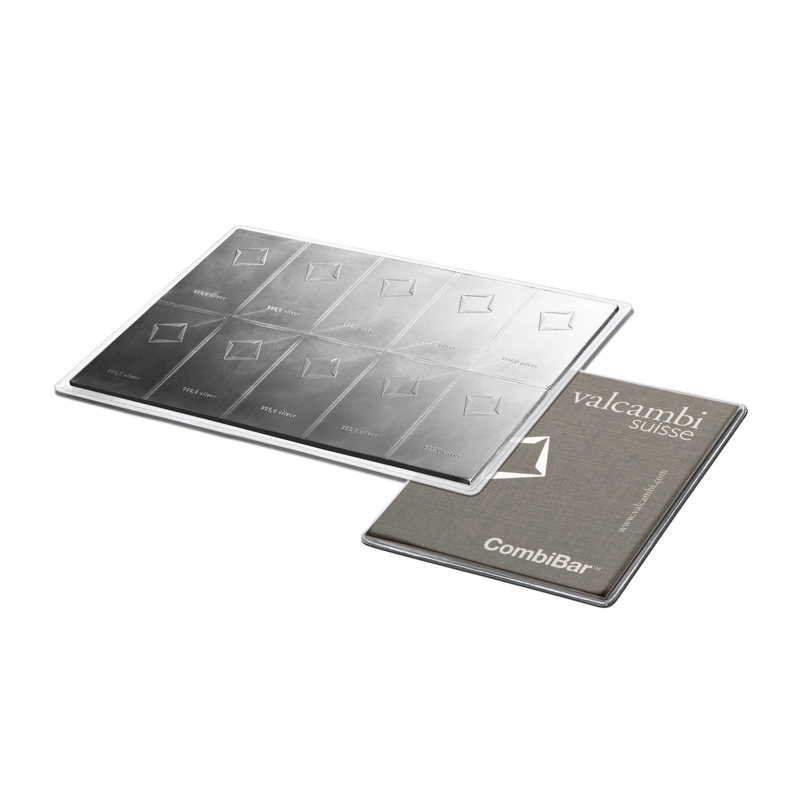 Combibar Barrentafel Silber - 10 x 10 g VALCAMBI
