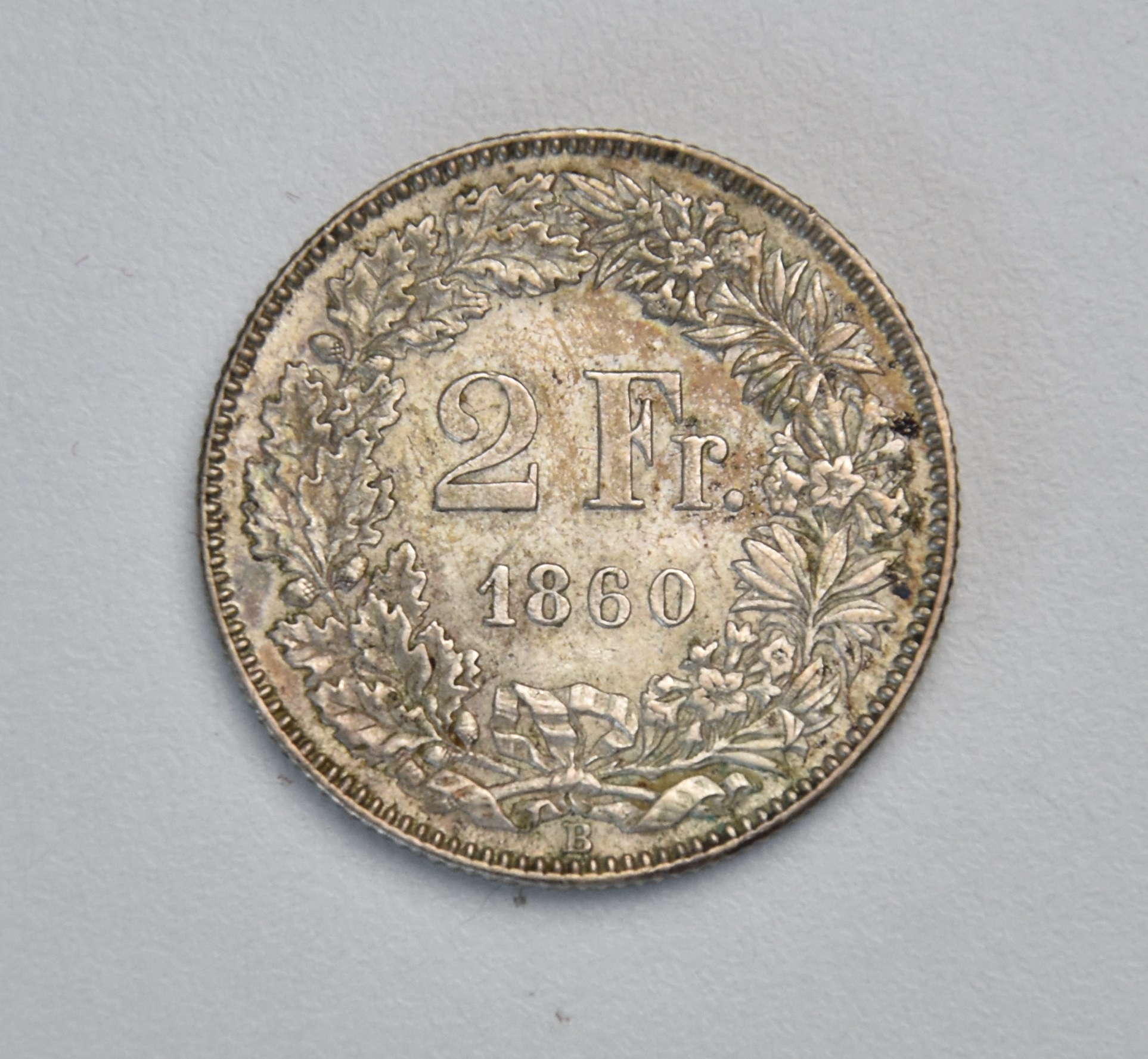 Schweiz 2 Franken - 1860 B (sitzende Helvetia)