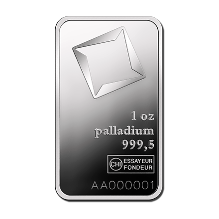 Palladiumbarren - 31,1 g .9995  VALCAMBI